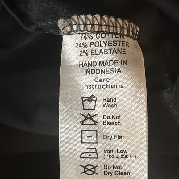 Motel Rocks, 74% Cotton, Long Sleeves, Cowl Neckline Dress, Black/Design, Large - Picture 7 of 7